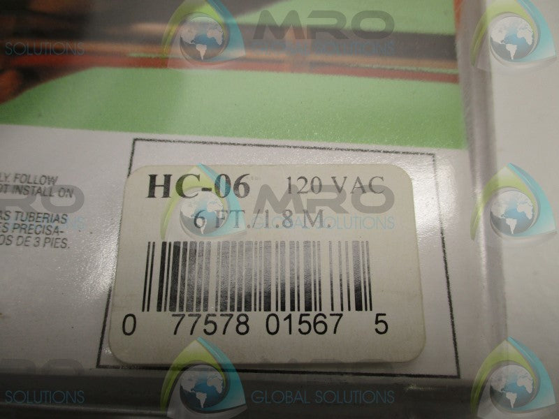 FROST KING HC-06 WATER PIPE HEAT CABLE 6'  NSMP