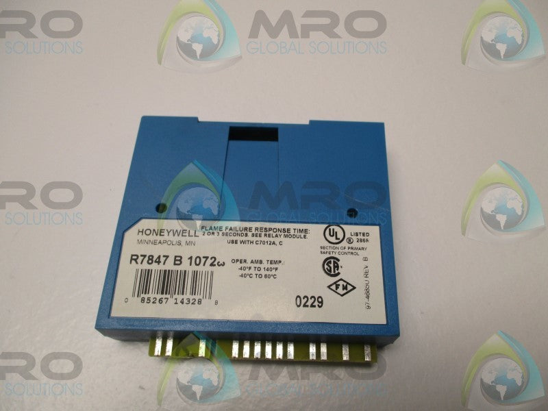 HONEYWELL R7847B1072 DYNAMIC AMPL-CHECK RECTIFICATION AMPLIFIER  UNMP