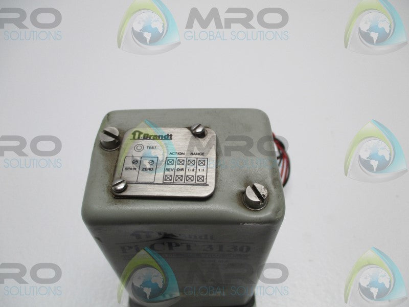 BRANDT PI-CPT3000 CURRENT TO PRESSURE TRANSDUCER (AS PICTURED)  UNMP