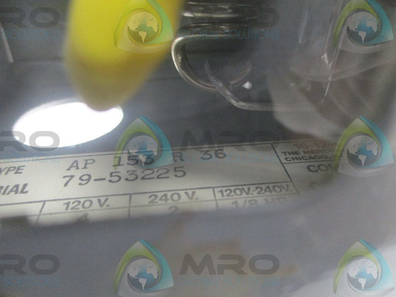 MERCOID CONTROL AP153R36 PRESSURE SWITCH 1-20PSIG (AS PICTURED)  NSNP
