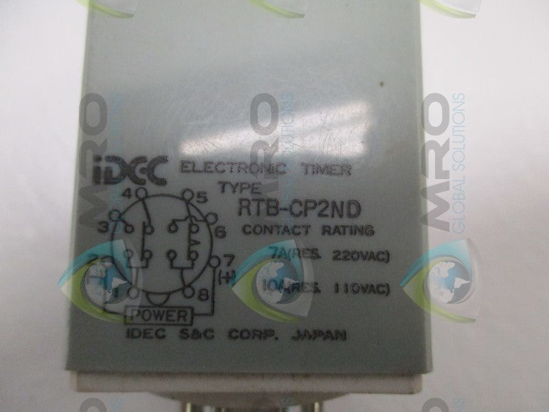 IDEC RTB-CP2ND ELECTRONIC TIMER 9.99s  UNMP