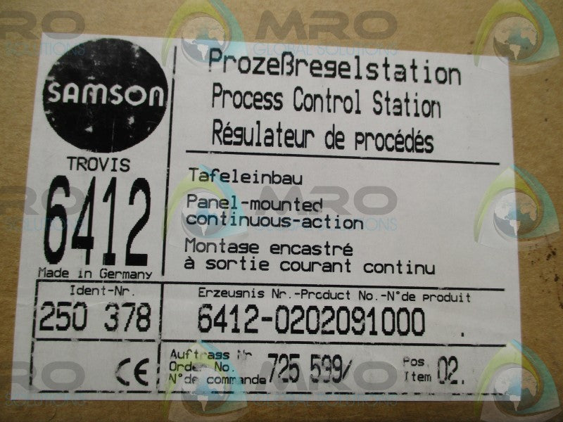 SAMSON 6412 PROCESS CONTROL STATION  NSFS