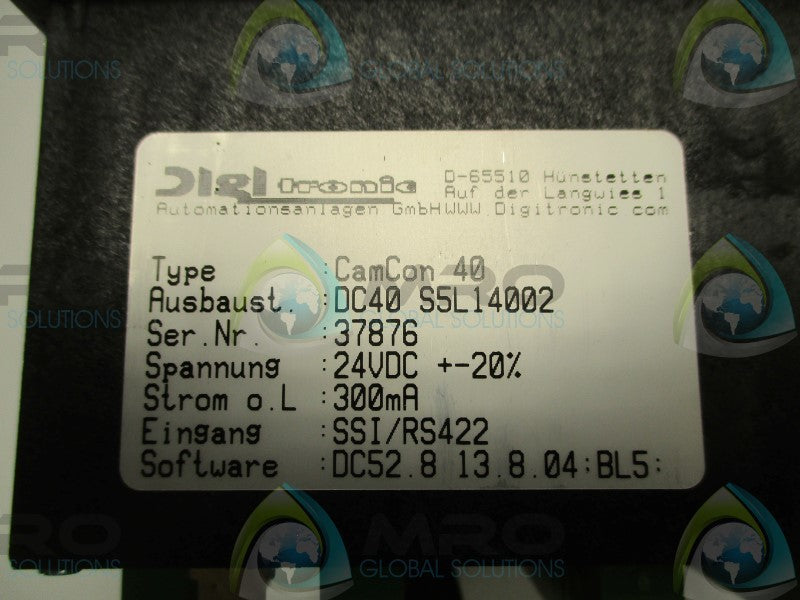 DIGITRONIC CamCon 40 CONTROLLER  NSNP