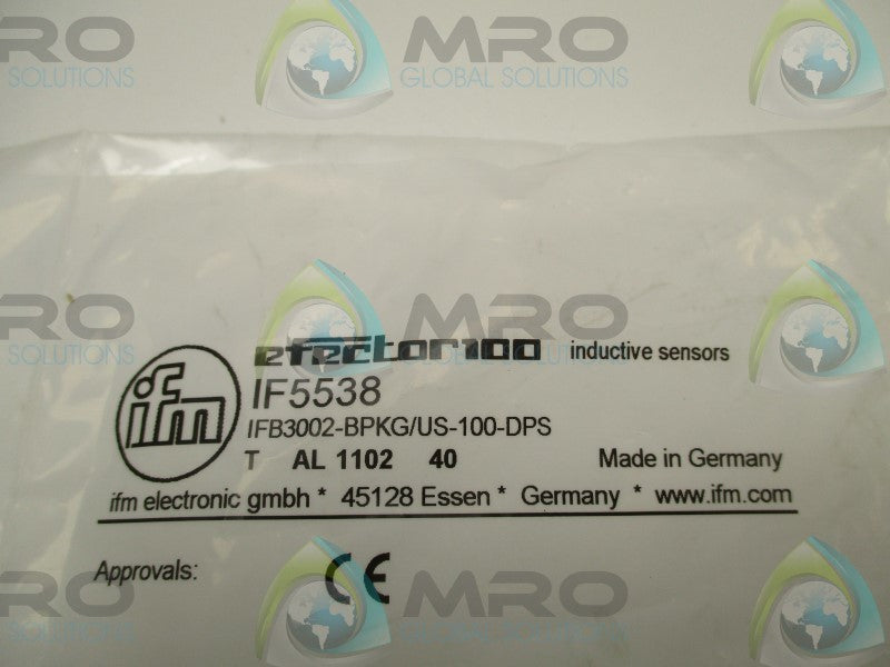 IFM EFECTOR IF5538 IFB3002-BPKG/US-100-DPS 10-36VDC NSMP