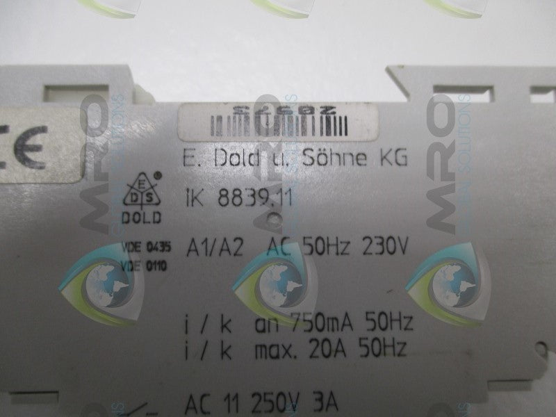 E.DOLD & SOHNE IK8839.11 CURRENT MONITORING RELAY  NSNP