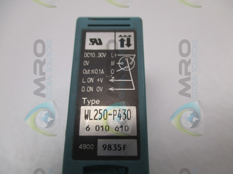 SICK WL250-P430 PHOTOELECTRIC SENSOR (AS PICTURED)  UNMP