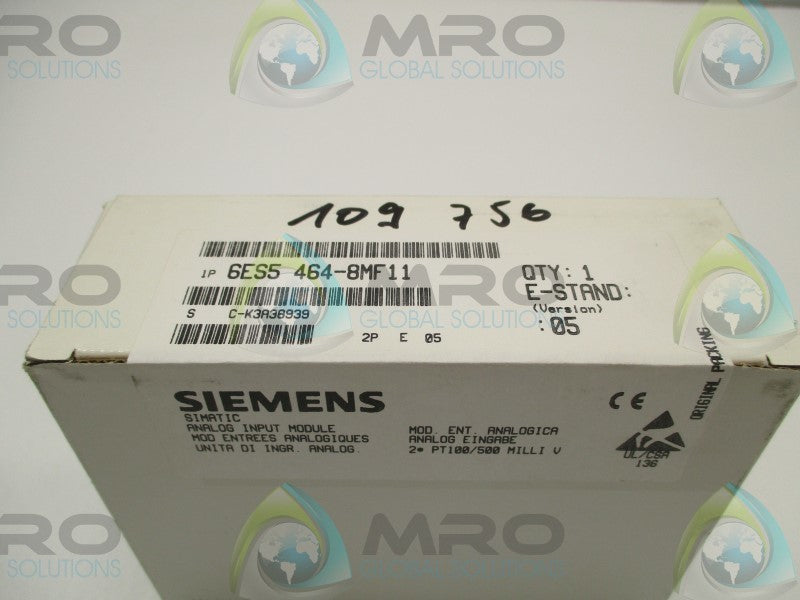 SIEMENS SIMATIC S5 6ES5464-8MF11 INPUT MODULE  NSFS