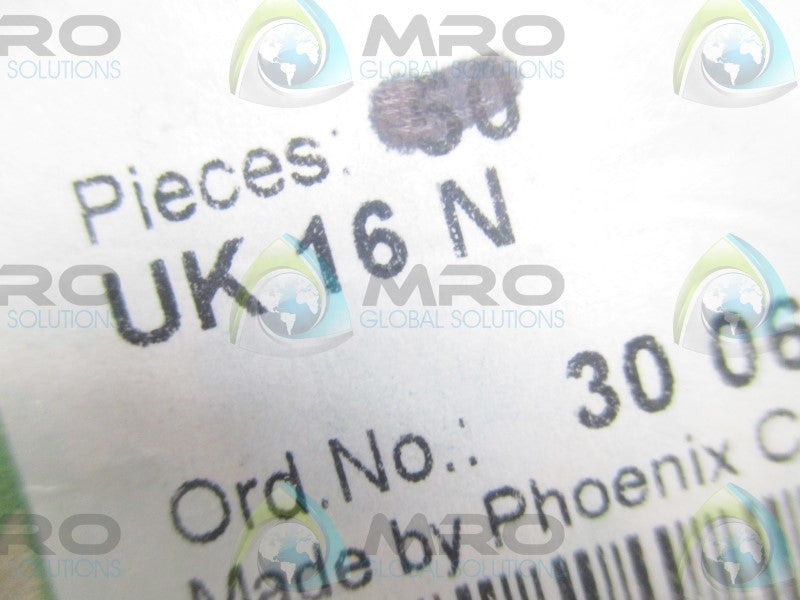 PHOENIX CONTACT UK16N TERMINAL BLOCK  NSNP