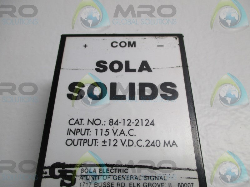 SOLA 84-12-2124 POWER SUPPLY  UNMP