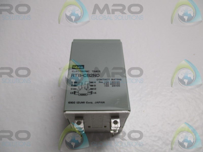 IDEC RTB-CB2ND TIME-DELAY RELAY 9.99sec.  NSMP