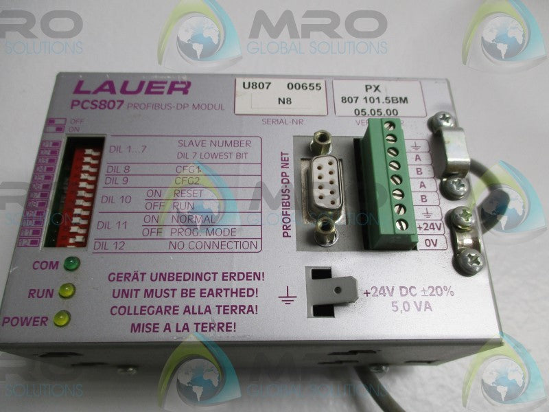 LAUER PCS807 PROFIBUS-DP MODULE  UNMP