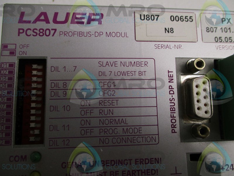 LAUER PCS807 PROFIBUS-DP MODULE  UNMP