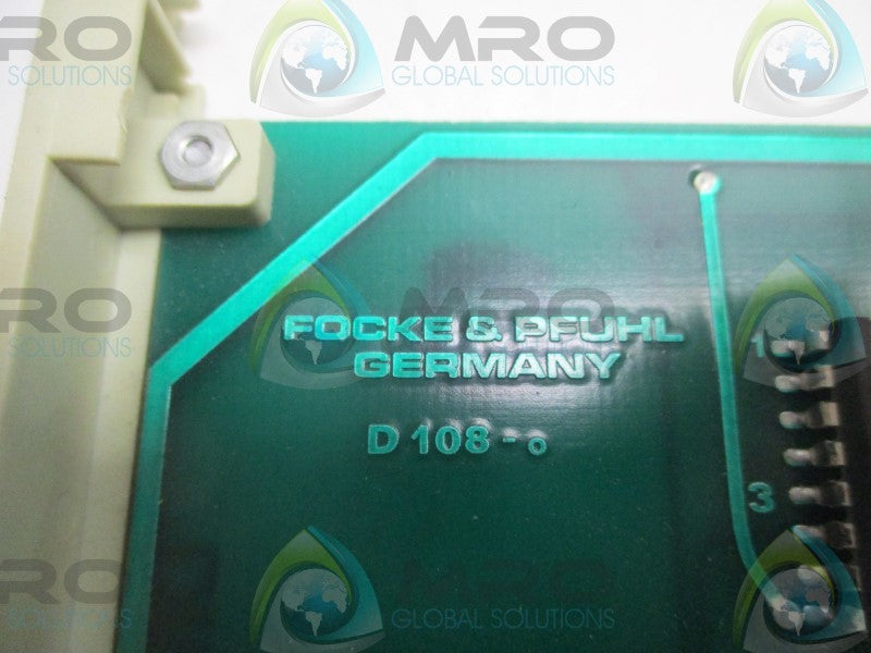 FOCKE D108-0 CONTROL BOARD MODULE  UNMP