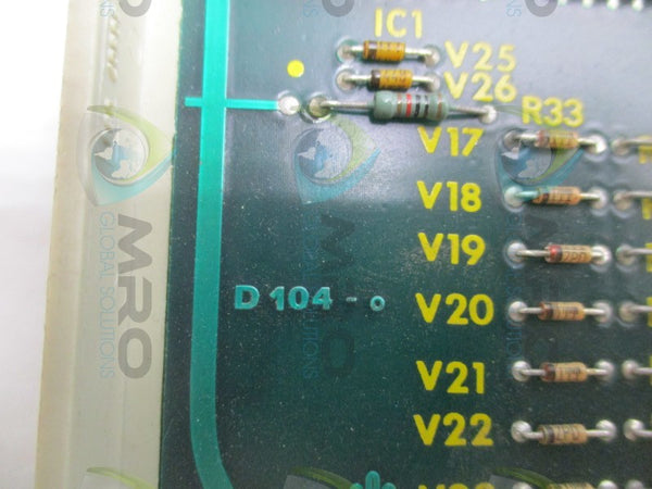 FOCKE D104-0 CONTROL BOARD MODULE  UNMP
