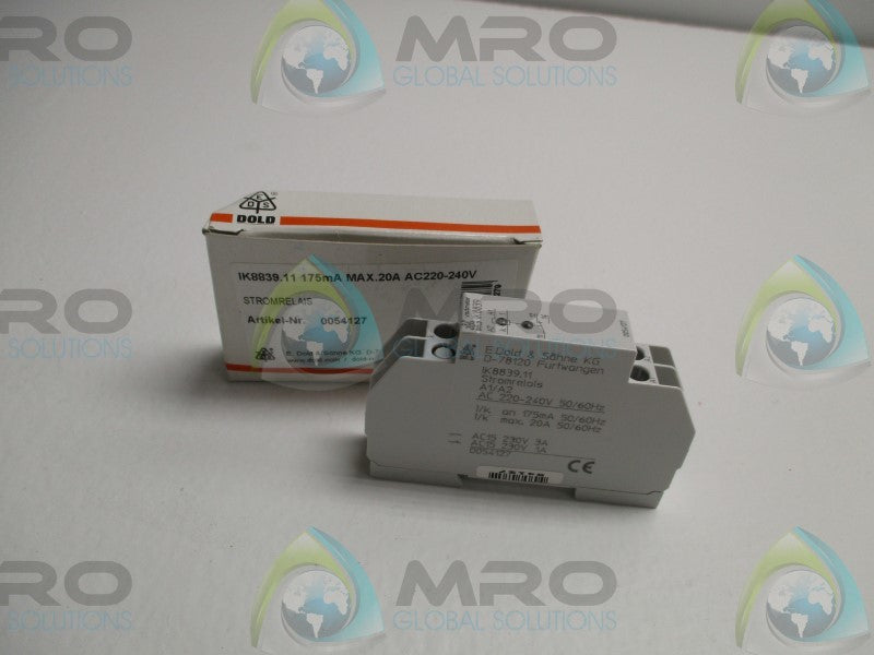 E.DOLD & SOHNE IK8839.11 0054127CURRENT MONITORING RELAY  NSMP