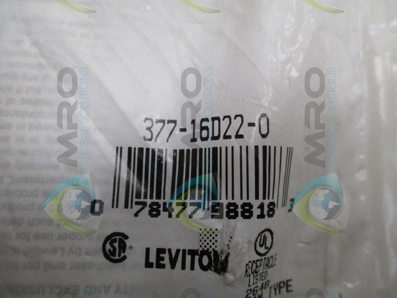 LEVITON 377-16D22-0 MALE DETACHABLE PLUG  NSMP