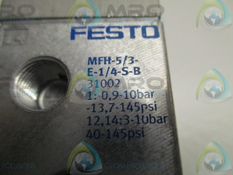 FESTO MFH-5/3-E-1/4-S-B SOLENOID VALVE  NSNP