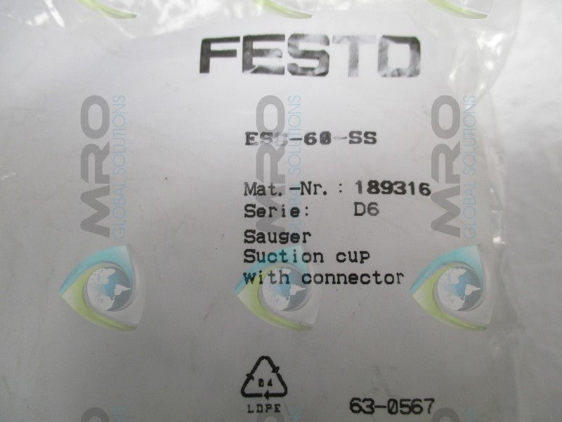 FESTO ESS-60-SS SUCTION CUP  NSMP