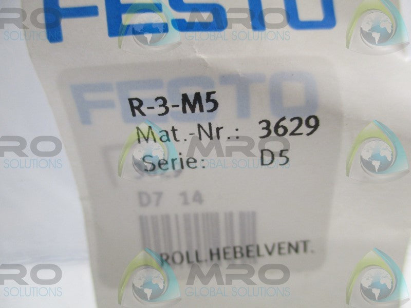 FESTO R-3-M5 ROLLER LEVEL VALVE * NEW IN FACTORY BAG *