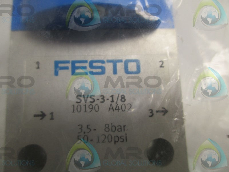 FESTO SVS-3-1/8 FRONT PANEL VALVE  NSMP