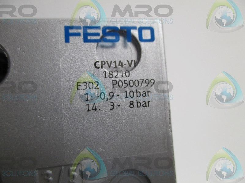FESTO CPV14-VI 161361 162550 PNEUMATIC MANIFOLD (AS PICTURED)  NSNP