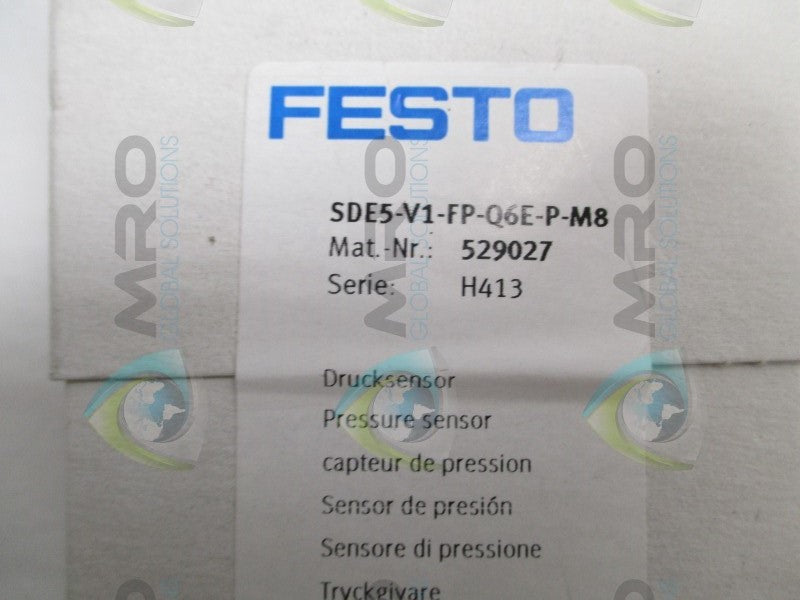FESTO SDE5-V1-FP-Q6E-P-M8 PRESSURE SENSOR  NSFS