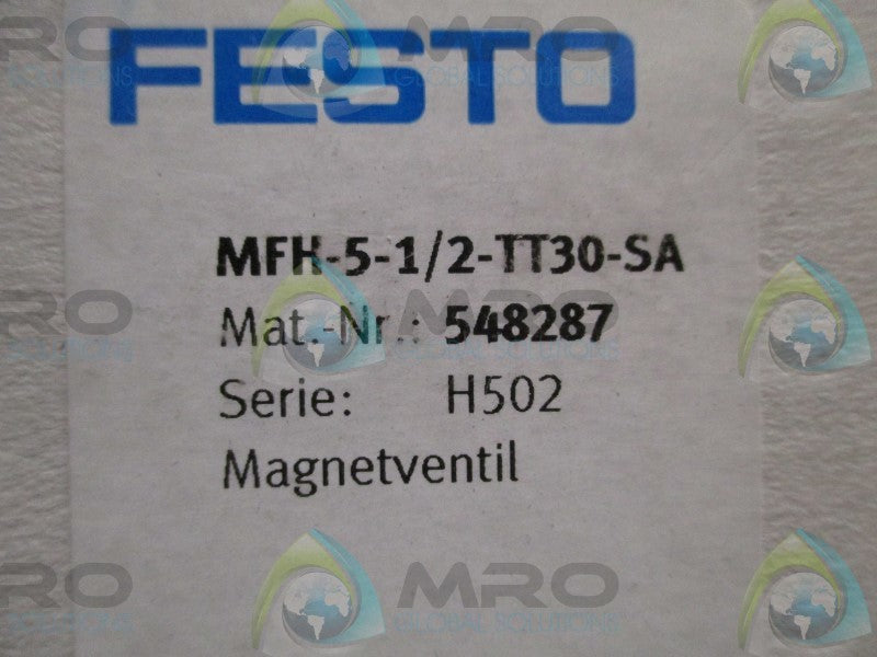 FESTO MFH-5-1/2-TT30-SA SOLENOID VALVE  NSMP