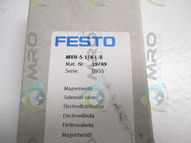 FESTO MVH-5-1/8-L-B SOLENOID VALVE  NSMP
