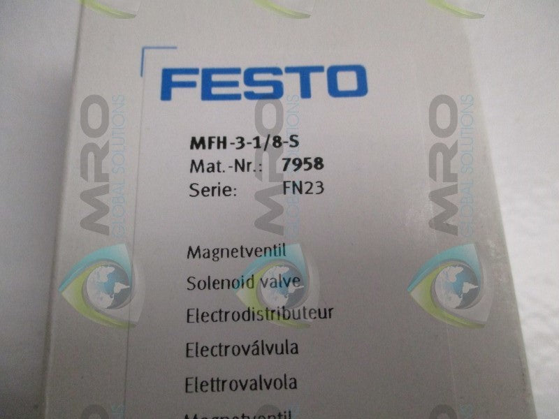 FESTO MFH-3-1/8-S SOLENOID VALVE  NSMP