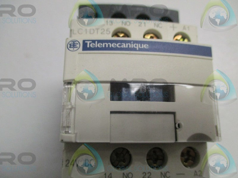 TELEMECANIQUE LC1DT25 CONTACTOR 24VDC ( MISSING ACCESSORIES)  NSNP