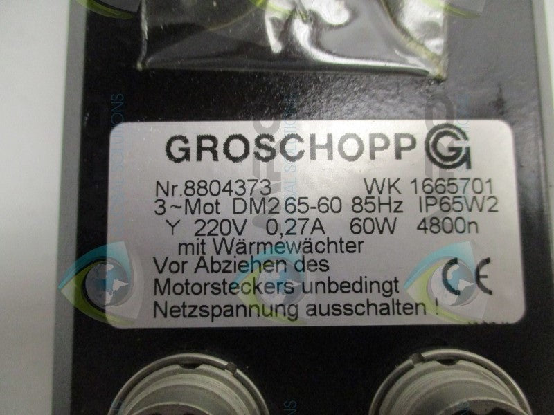GROSCHOPP 8804373 MOTOR 220V 60W RPM: 4800  UNMP