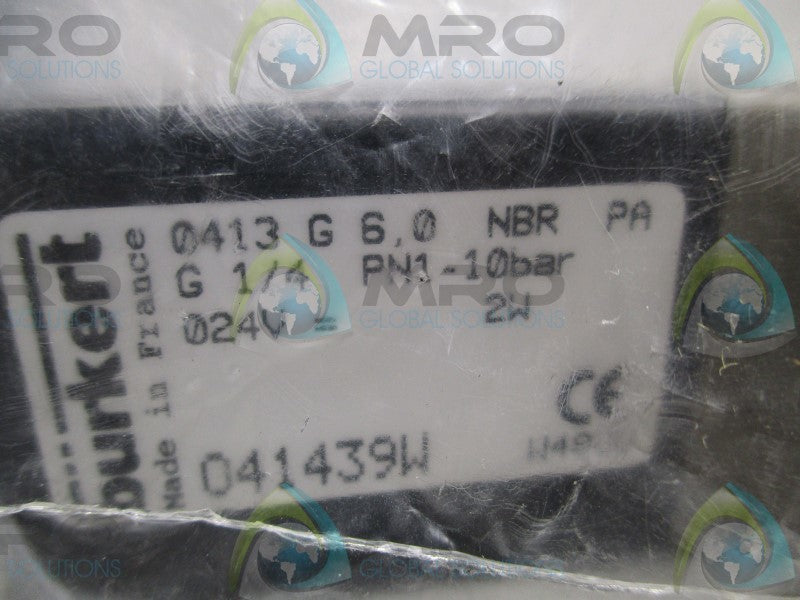 BURKERT 0413G6,0NBRPA 041439W SOLENOID VALVE  NSNP