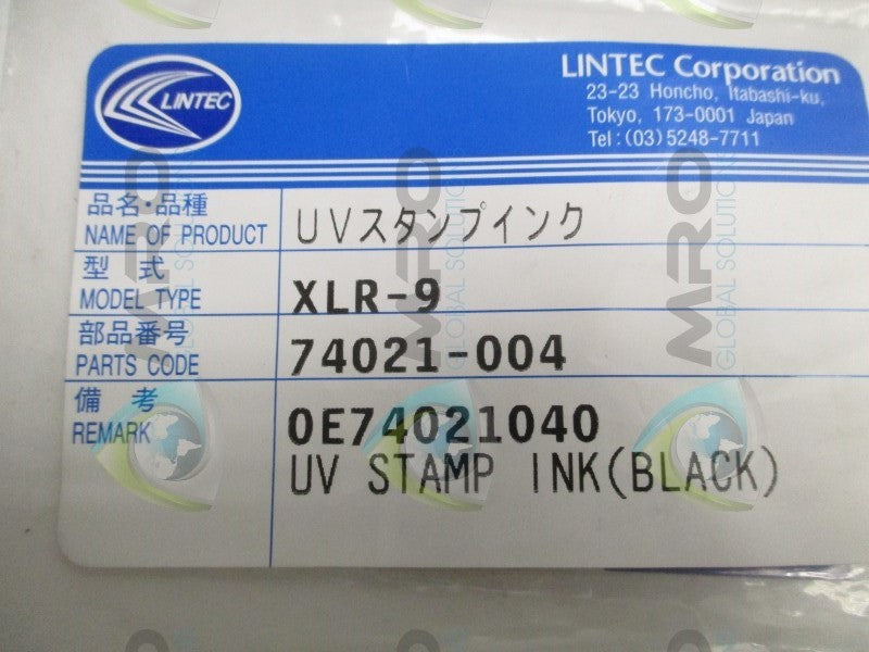 LINTEC XLR-9 UV STAMP INK (BLACK)  NSMP