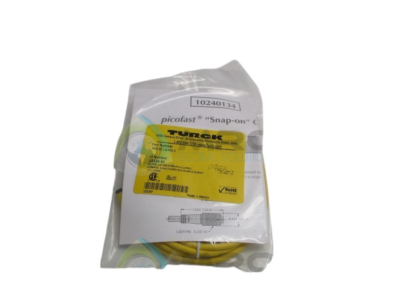 TURCK PKG3Z-1.8-PSG3 MOLDED CORDSET  NSMP