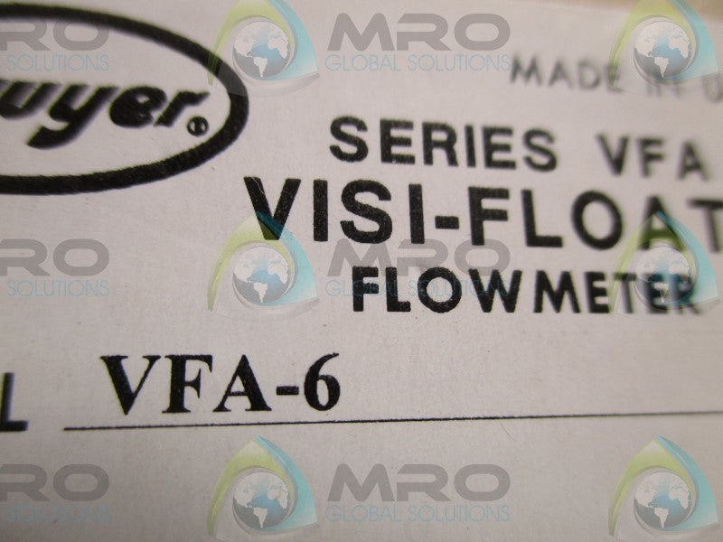 DWYER VFA-6 VISI-FLOAT FLOWMETER  NSMP