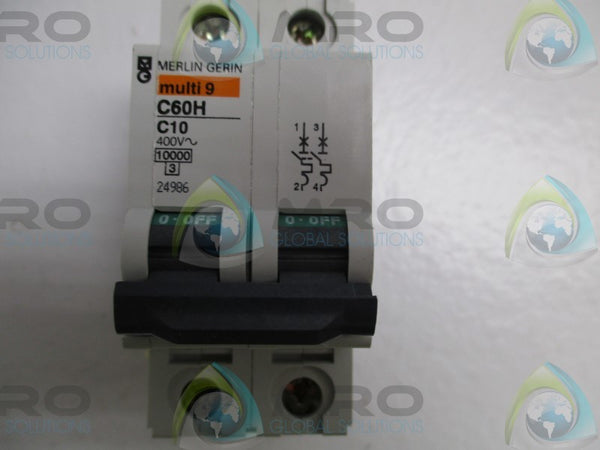 MERLIN GERIN 24986 C60H-C10 CIRCUIT BREAKER 10A  NSNP