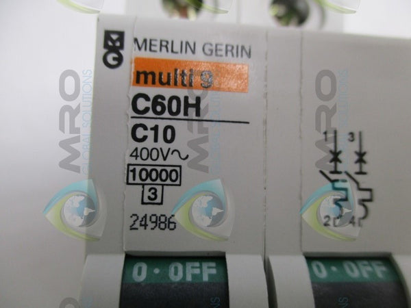 MERLIN GERIN 24986 C60H-C10 CIRCUIT BREAKER 10A  NSNP