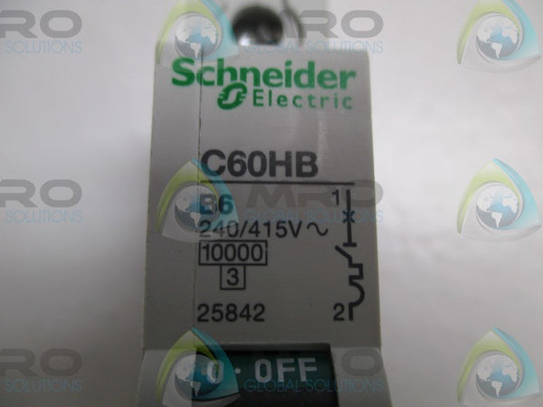 SCHNEIDER 25842 C60HB-B6 CIRCUIT BREAKER 6A  NSNP