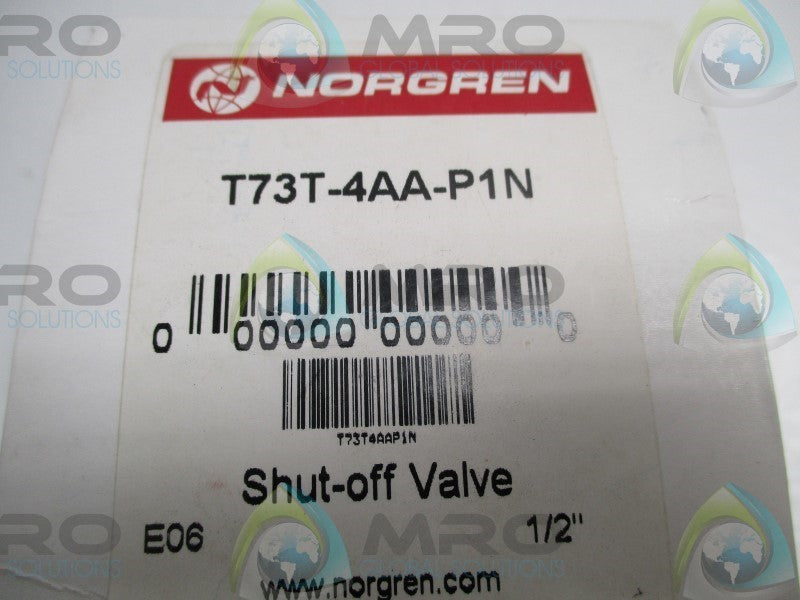 NORGREN T73T-4AA-P1N SHUT-OFF VALVE 1/2"  NSFS