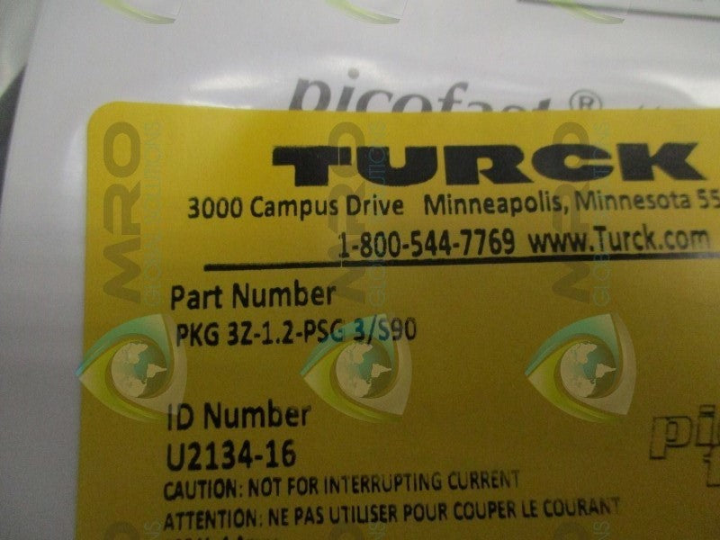 TURCK PKG3Z-1.2-PSG3/S90 MOLDED CORDSET  NSMP