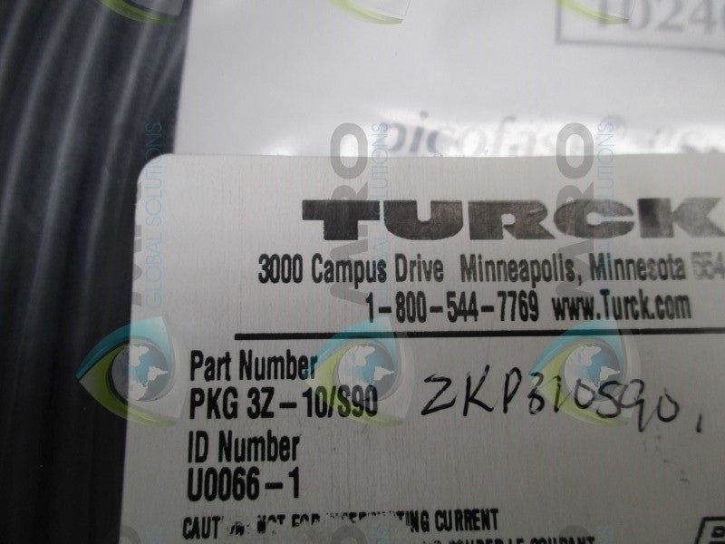 TURCK PKG3Z-10/S90 MOLDED CORDSET  NSMP