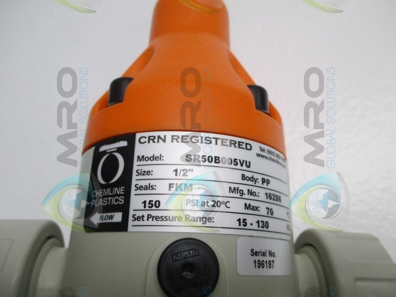 CHEMLINE SR50B005VU PRESSURE REGULATOR VALVE 1/2"  NSNP