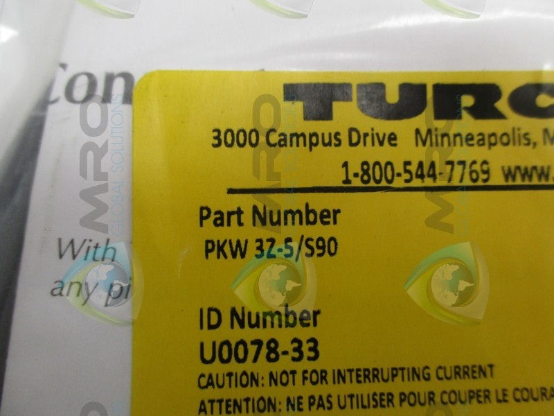 TURCK PKW3Z-5/S90 MOLDED CORDSET  NSMP