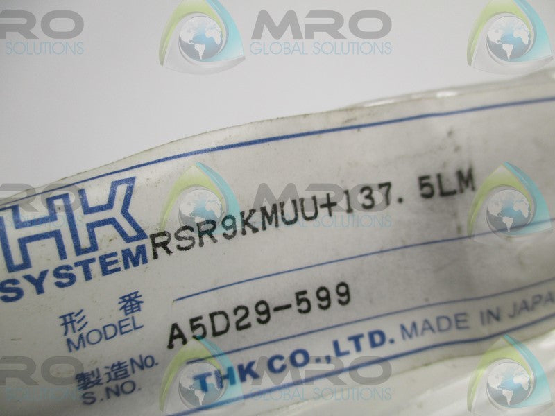 THK RSR9KMUU+137.5LM LINEAR GUIDE RAIL  NSMP