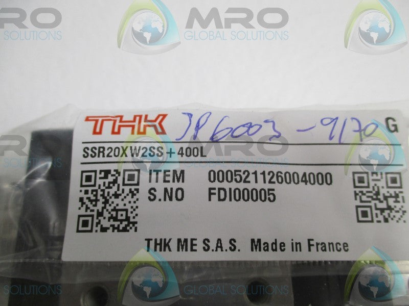 THK SSR20XW2SS+400L LINEAR GUIDE RAIL  NSMP