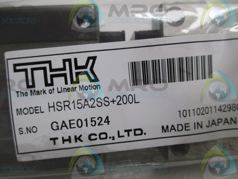 THK HSR15ASS+200L LINEAR GUIDE RAIL  NSMP