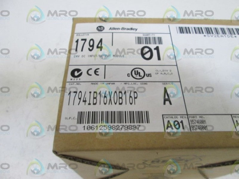 INDUSTRIAL SPARE PART FLEX I/O 1794-IB16X0B16P SER. A INPUT MODULE  NSMP
