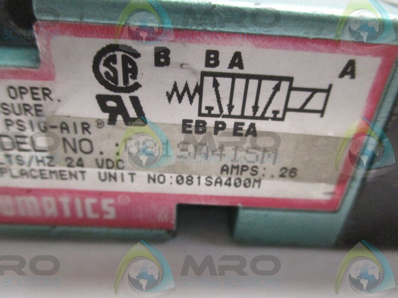 NUMATICS 081SA415M SOLENOID VALVE (REPAIRED)  UNMP