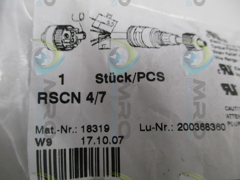 LUMBERG RSCN4/7 CONNECTOR  NSMP