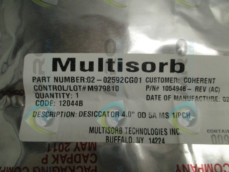 MULTISORB 02-02592CG01 DESICCAROR 4.0"  NSFS